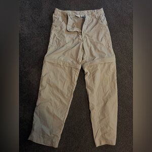 White Sierra Khaki Cargo Convertible Hiking Pants Relaxed Fit